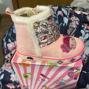Pink boots for baby girl